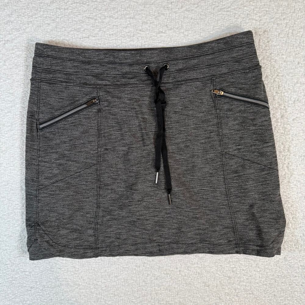 Athleta Womens SM Grey Athletic Mini Metro Short Skort with Pockets